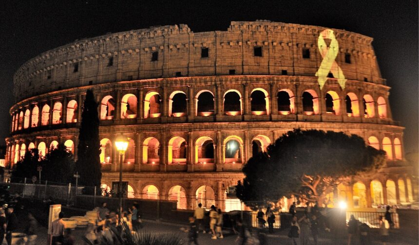 Roma: il Colosseo si illumina per la campagna “Accendi la speranza” contro il cancro pediatrico – 28 Settembre 2024