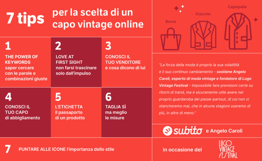 Guardaroba a prova di trend? Subito.it e l’esperto di moda vintage Angelo Caroli svelano 7 tips per must-have iconici e senza tempo